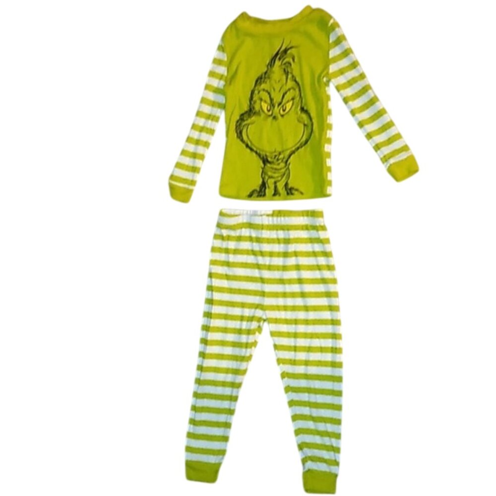 THE GRINCH DR. SEUSS, PAJAMA SET, COLOR: GREEN, WHITE, SIZE: 3T